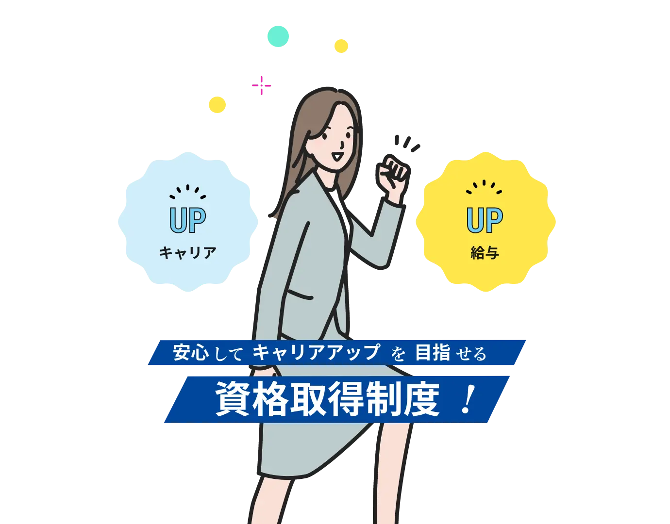 安心してキャリアアップが目指せる資格支援取得制度